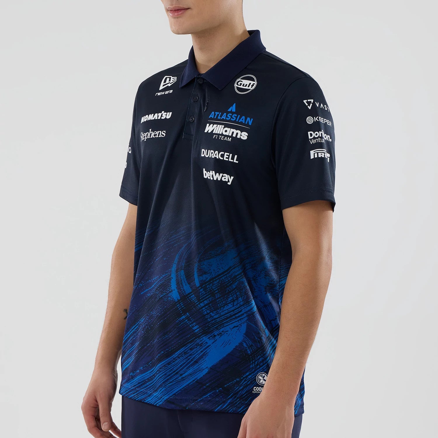 Williams Navy Tech Polo T-shirt-kentox - Image 3