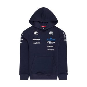 Williams Youth Replica Navy Pullover Hoodie-kentox