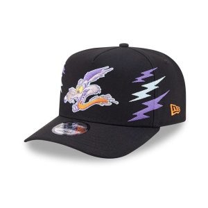 Wile E Coyote Looney Tunes Black 9FIFTY A-Frame Snapback Adjustable Cap-kentox