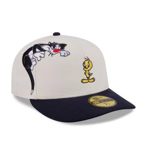 Multi Character Looney Tunes Pwetty Cat Beige & Navy 59FIFTY Fitted Cap-kentox