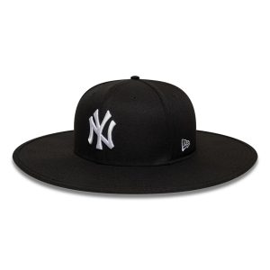 New York Yankees MLB 6 Panel Black Fitted Bucket Hat-kentox