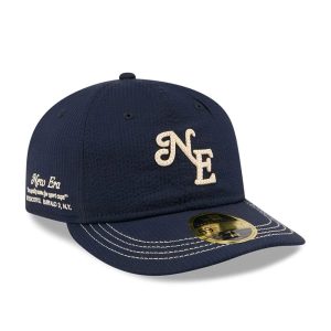 New Era 59FIFTY Day Seersucker Navy Retro Crown 59FIFTY Fitted Cap-kentox
