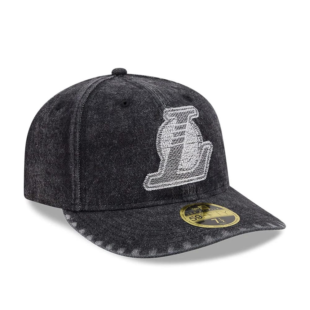 LA Lakers NBA 59FIFTY Day Black Low Profile 59FIFTY Fitted Cap-kentox - Image 4