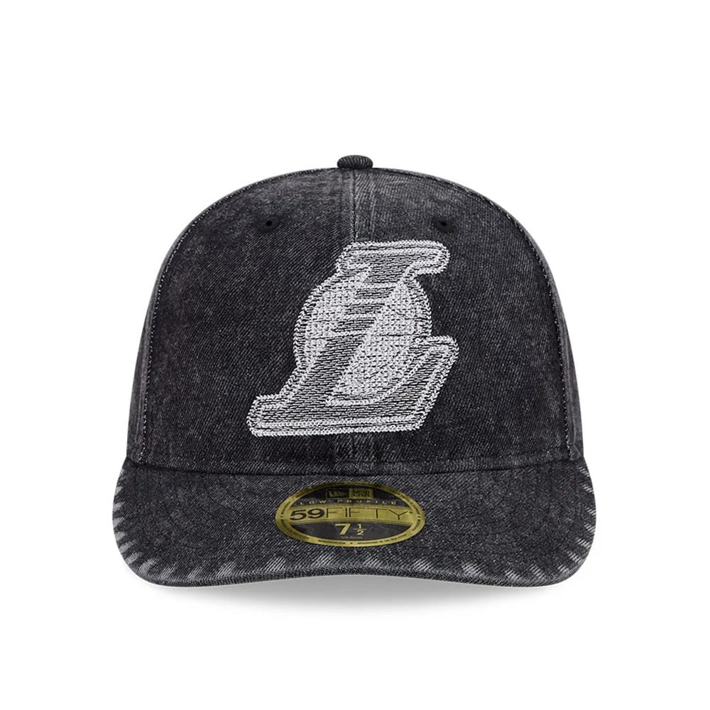 LA Lakers NBA 59FIFTY Day Black Low Profile 59FIFTY Fitted Cap-kentox - Image 3