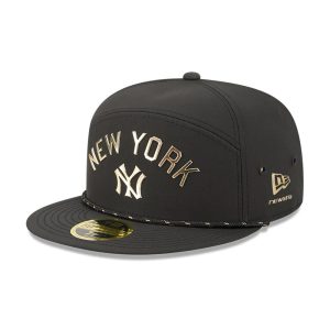 New York Yankees MLB 59FIFTY Day Black Split Panel 59FIFTY Fitted Cap-kentox