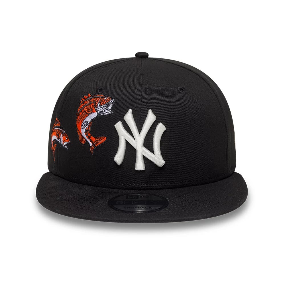 New York Yankees MLB Outdoor Icon Black 9FIFTY Snapback Adjustable Cap-kentox - Image 2
