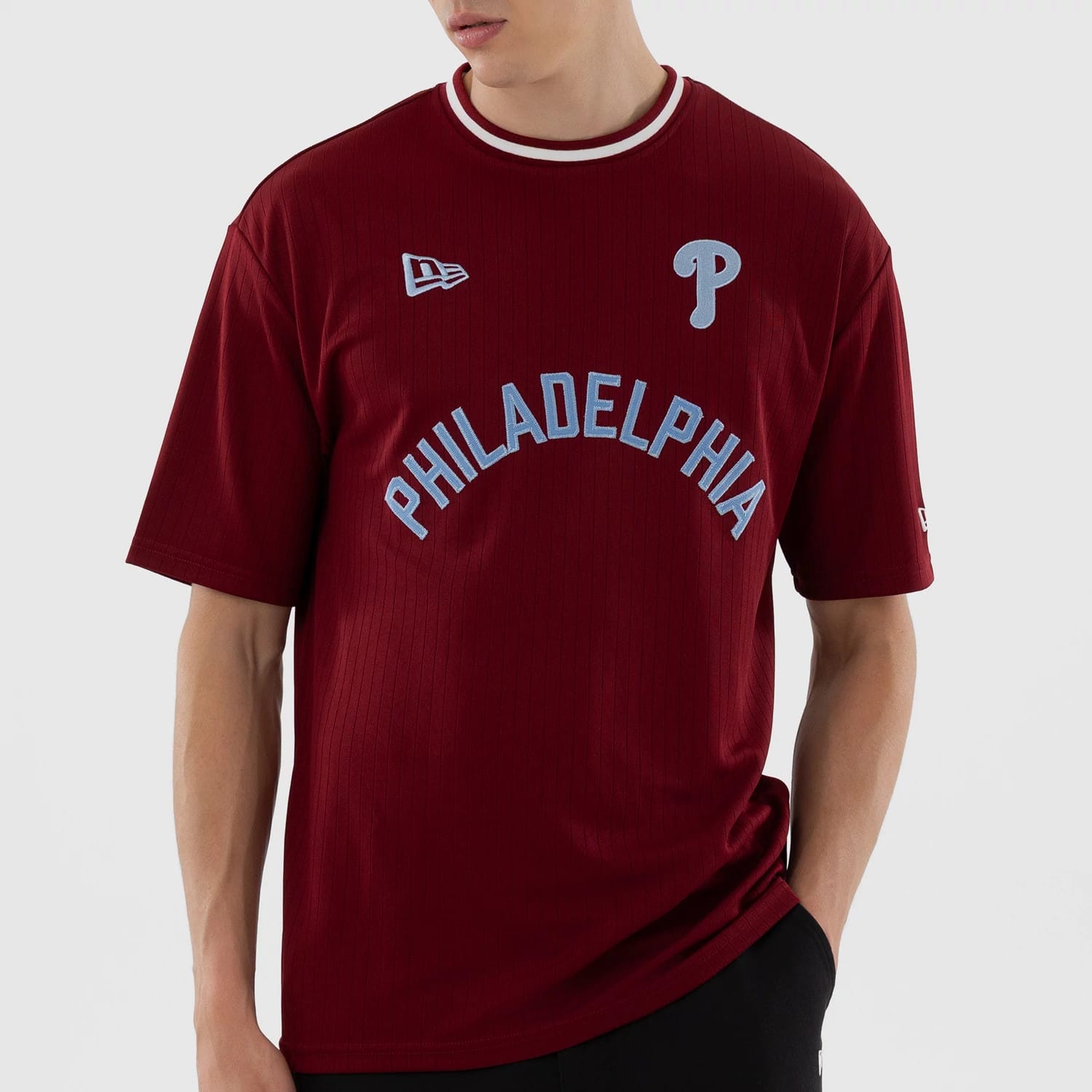 Philadelphia Phillies MLB Dark Red Oversized T-Shirt-kentox - Image 5