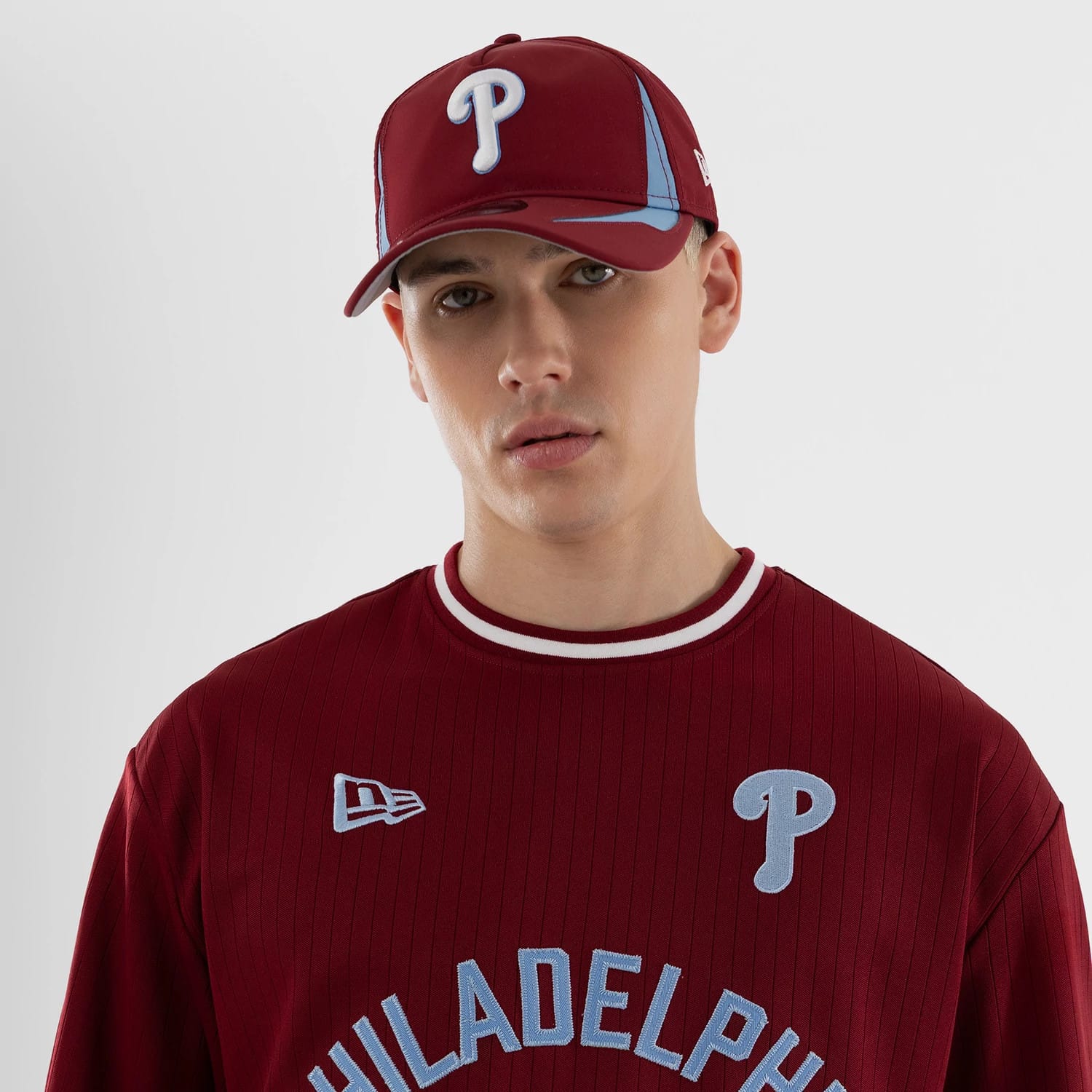 Philadelphia Phillies MLB Dark Red Oversized T-Shirt-kentox - Image 3