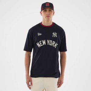 New York Yankees MLB Navy Oversized T-Shirt-kentox