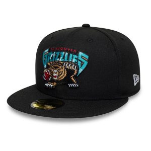 Vancouver Grizzlies NBA Hardwood Classic Black 59FIFTY Fitted Cap-kentox