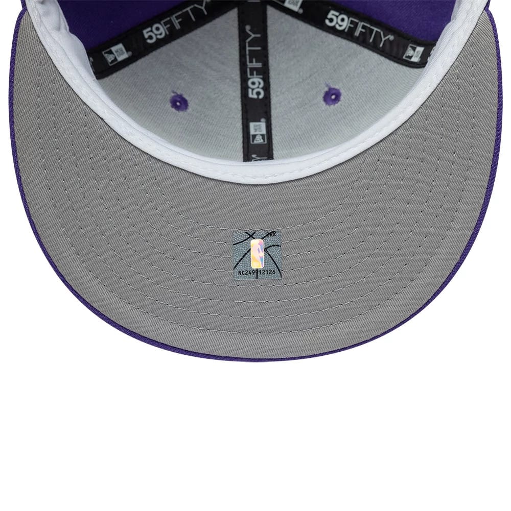 LA Lakers NBA Hardwood Classic Purple 59FIFTY Fitted Cap-kentox - Image 2