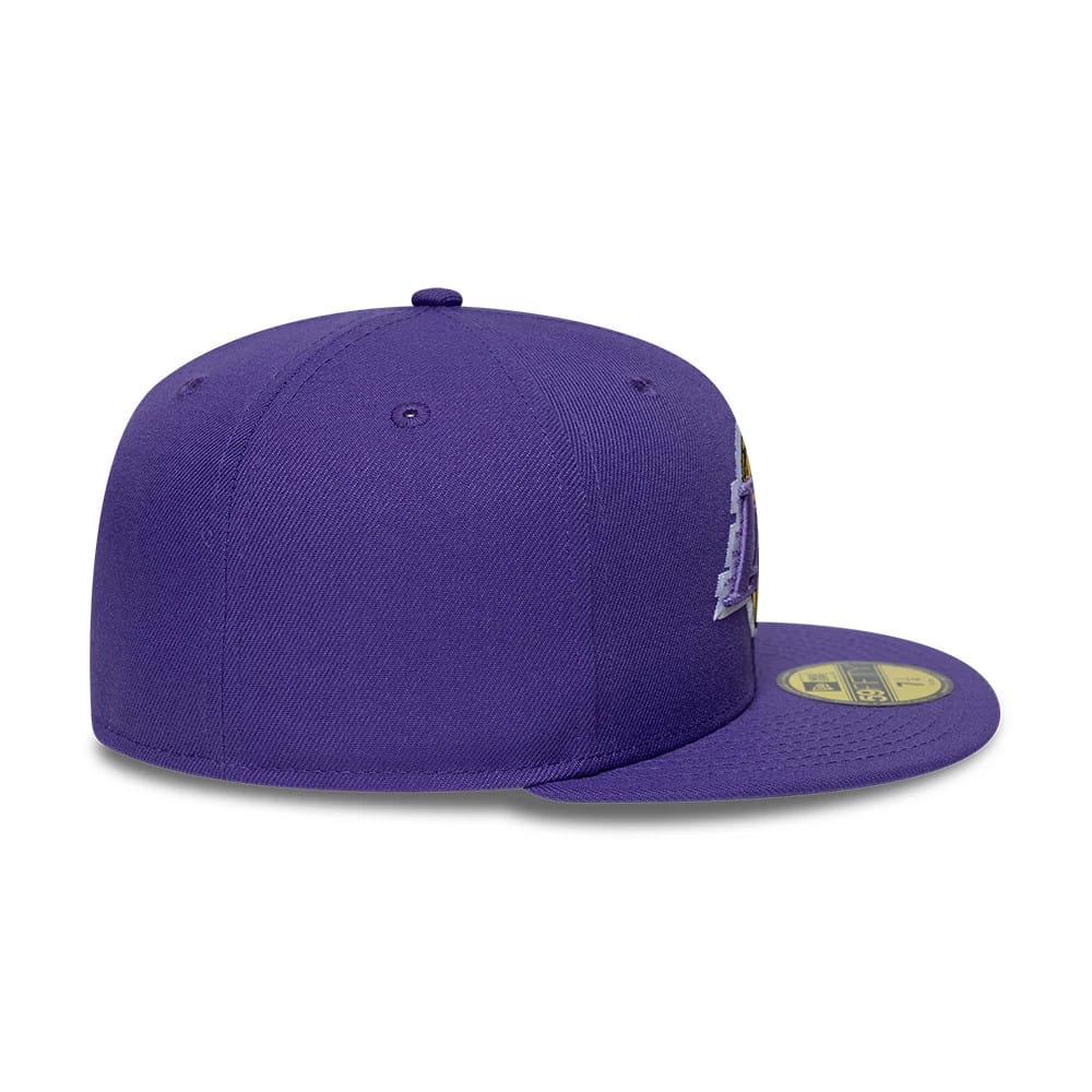 LA Lakers NBA Hardwood Classic Purple 59FIFTY Fitted Cap-kentox - Image 7
