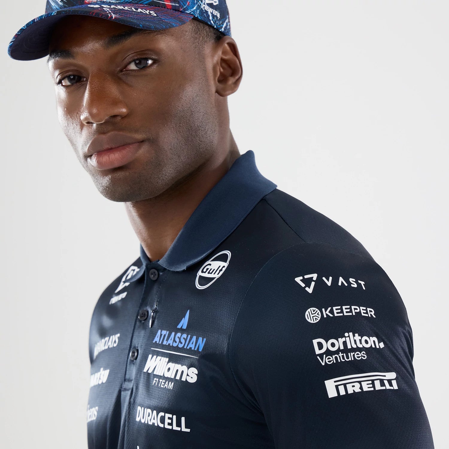 Williams GB Race Special Navy Tech Polo T-Shirt-kentox - Image 3