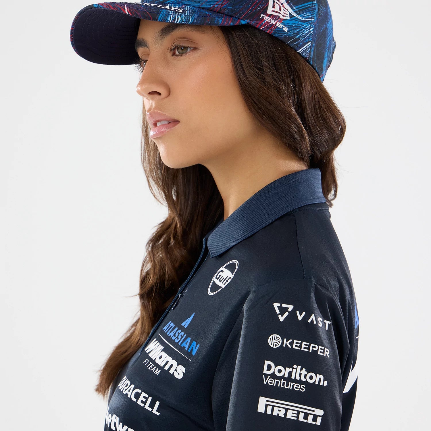 Womens Williams GB Race Special Tech Navy Polo T-Shirt-kentox - Image 2