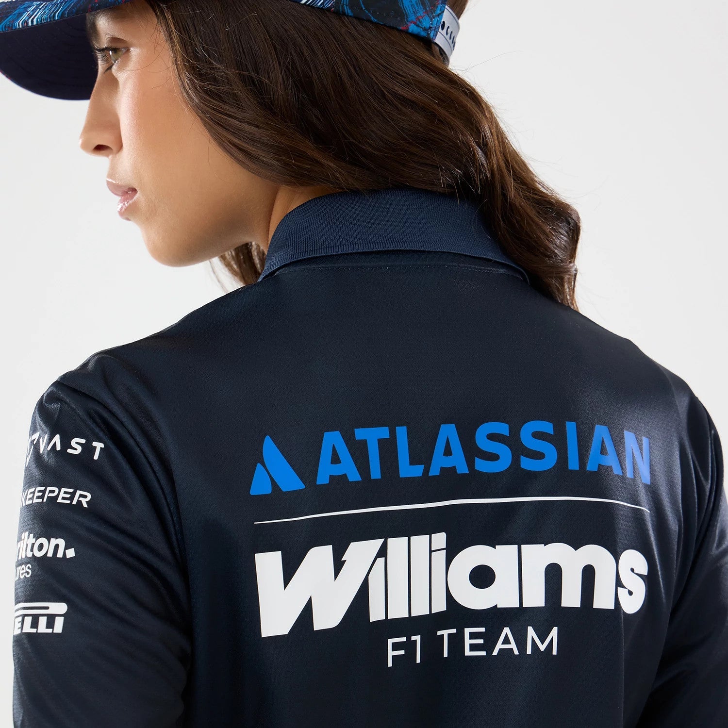 Womens Williams GB Race Special Tech Navy Polo T-Shirt-kentox - Image 3