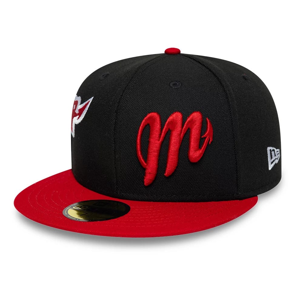 Mexico Diablos LMB Multi Logo Satin Lined Black 59FIFTY Fitted Cap-kentox - Image 4