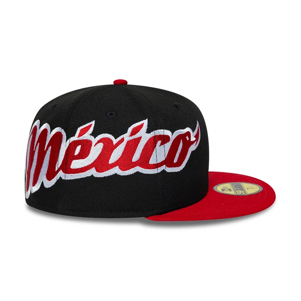 Mexico Diablos LMB Multi Logo Satin Lined Black 59FIFTY Fitted Cap-kentox - Image 6
