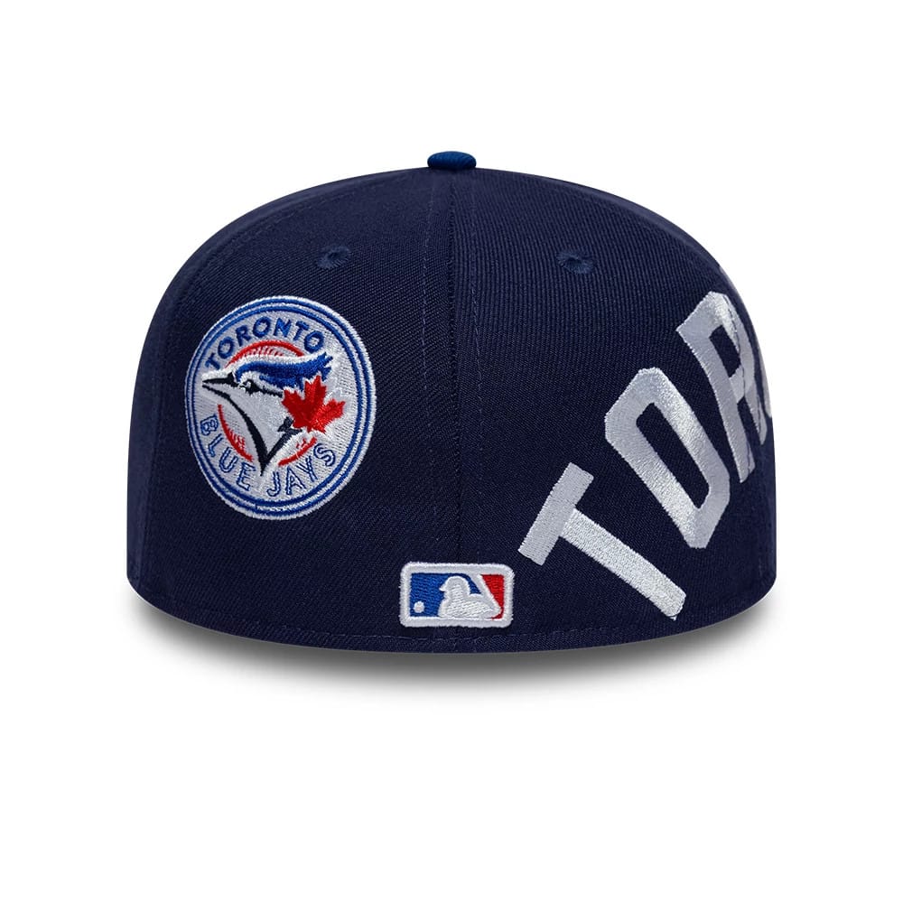 Toronto Blue Jays MLB Multi Logo Satin Lined Navy 59FIFTY Fitted Cap-kentox - Image 5