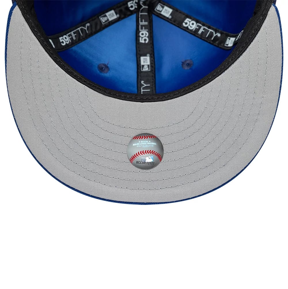 Toronto Blue Jays MLB Multi Logo Satin Lined Navy 59FIFTY Fitted Cap-kentox - Image 8