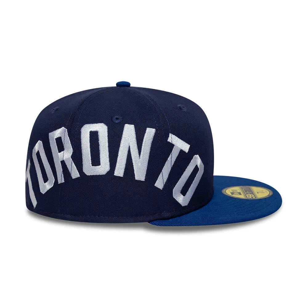 Toronto Blue Jays MLB Multi Logo Satin Lined Navy 59FIFTY Fitted Cap-kentox - Image 6