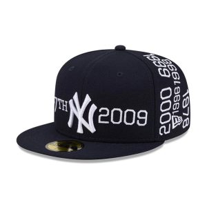 New York Yankees MLB X Spike Lee Script Navy 59FIFTY Fitted Cap-kentox
