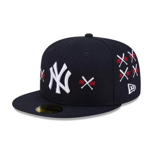 Yankees MLB X Spike Lee Crossed Bats Navy 59FIFTY Fitted Cap-kentox