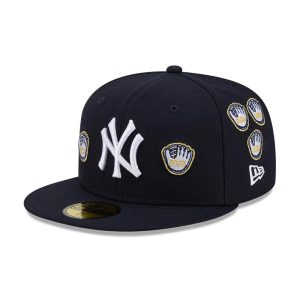 New York Yankees MLB X Spike Lee Gloves Navy 59FIFTY Fitted Cap-kentox