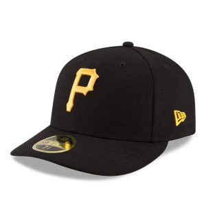 Pittsburgh Pirates Authentic Collection Black Low Profile 59FIFTY Fitted Cap-kentox