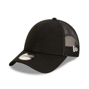 New Era Blank Black 9FORTY Trucker Cap-kentox