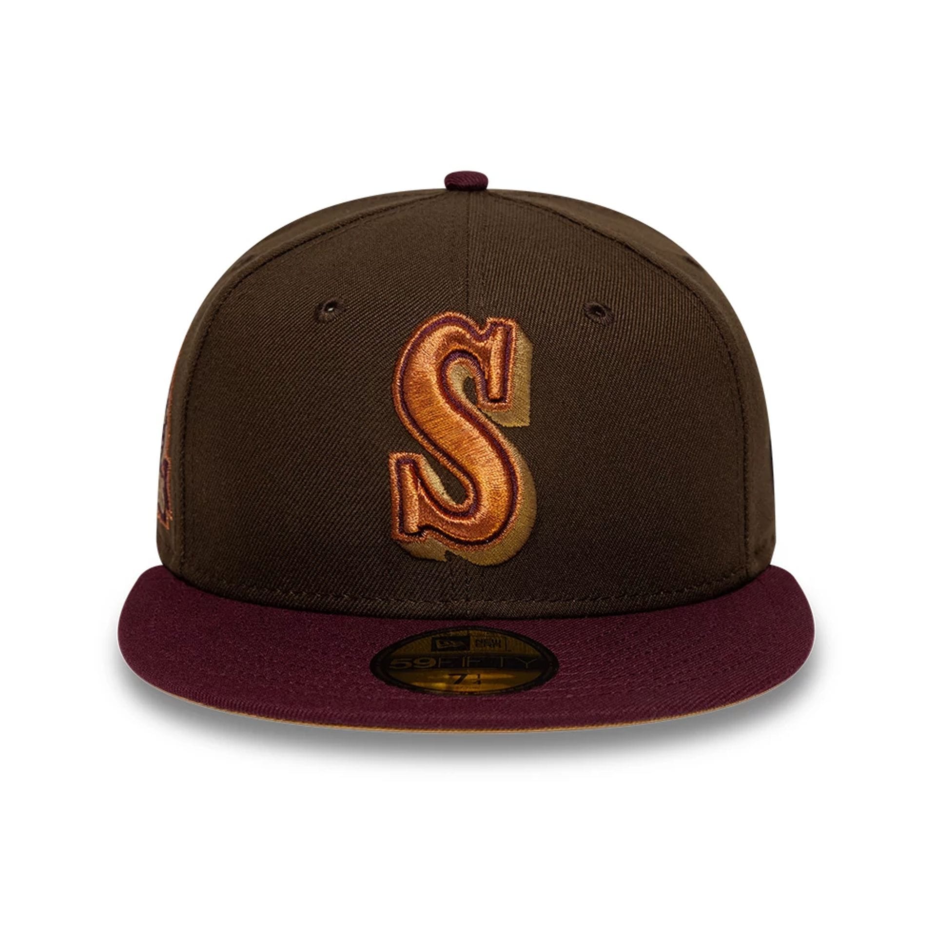 Seattle Mariners MLB Cooperstown Dark Brown 59FIFTY Fitted Cap-kentox - Image 3