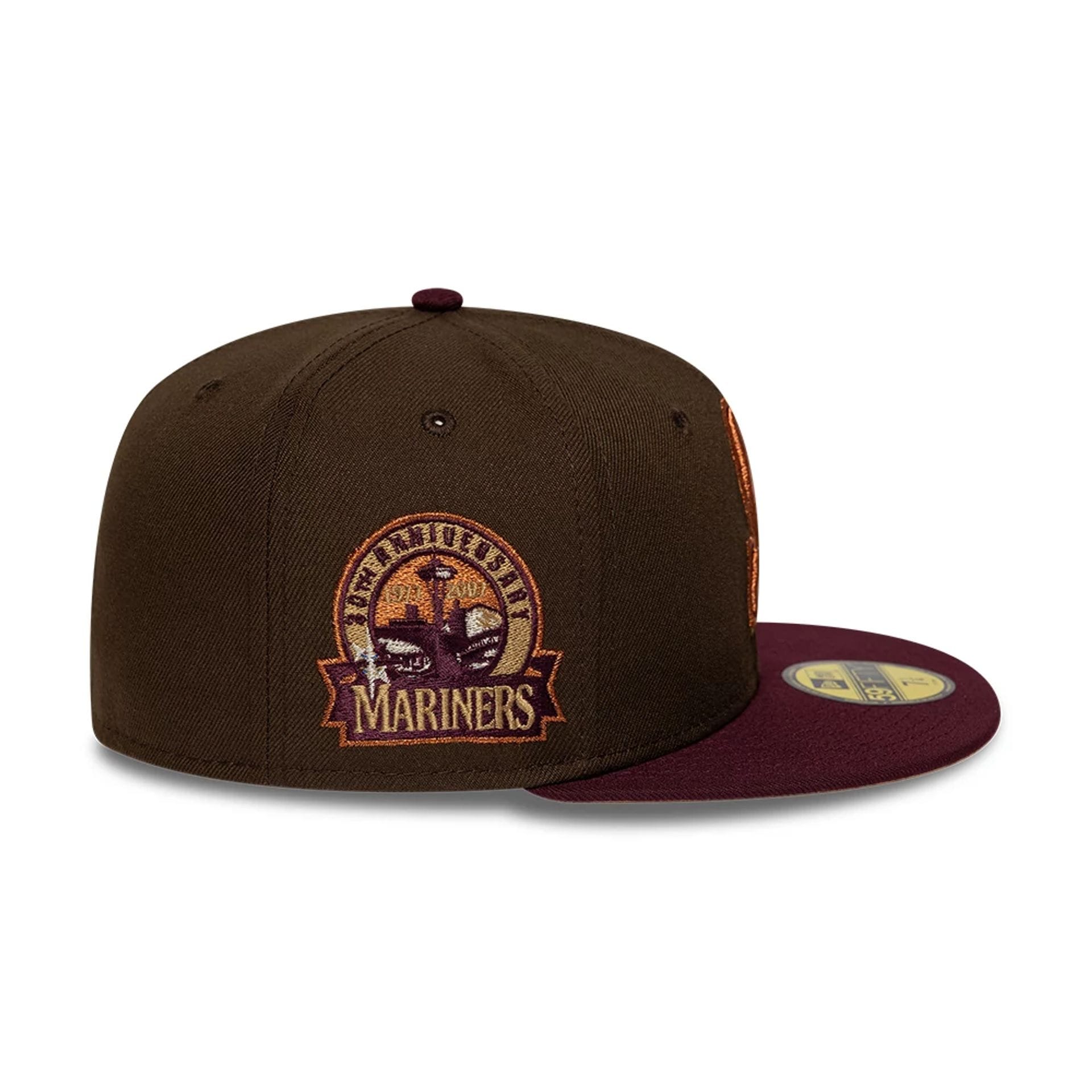 Seattle Mariners MLB Cooperstown Dark Brown 59FIFTY Fitted Cap-kentox - Image 6