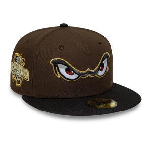 Lake Elsinore Storm MiLB Pinwheel Dark Brown & Black 59FIFTY Fitted Cap-kentox