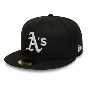 Oakland Athletics MLB Black 59FIFTY Fitted Cap-kentox
