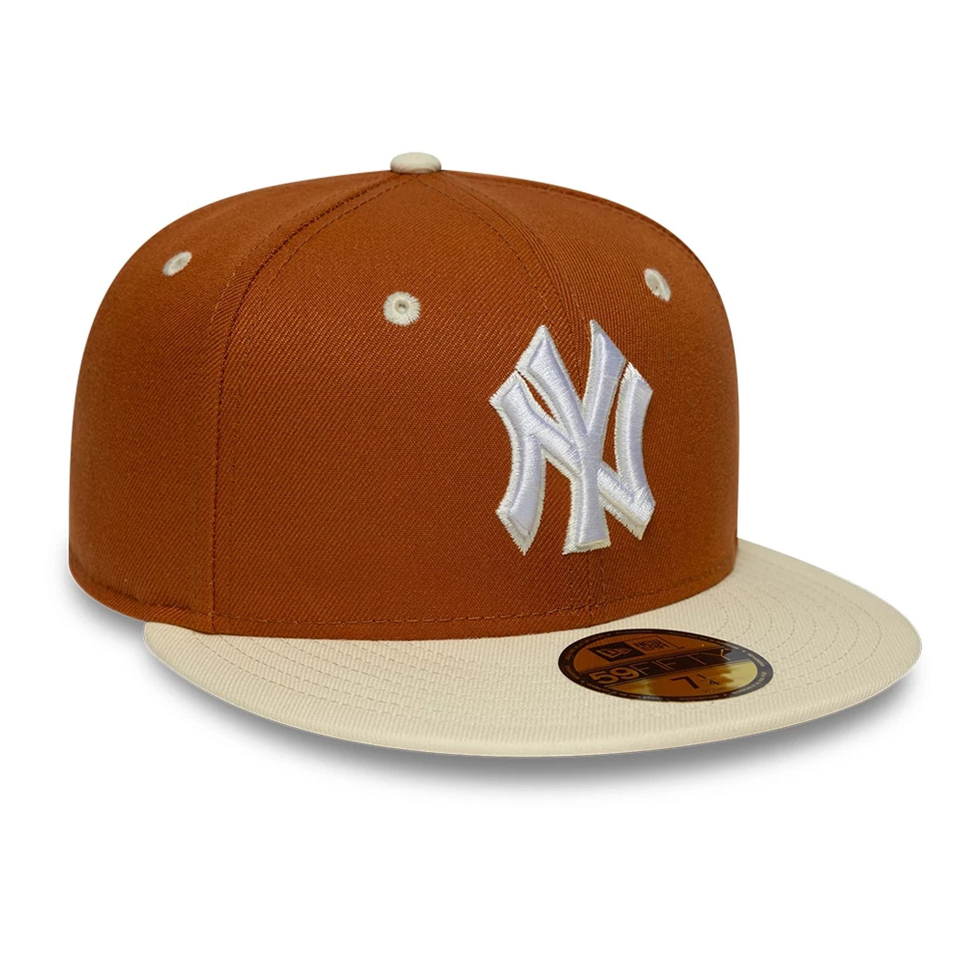 New York Yankees MLB Contrast Brown 59FIFTY Fitted Cap-kentox - Image 3