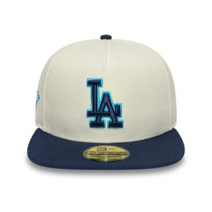 LA Dodgers MLB White 59FIFTY A-Frame Fitted Cap-kentox